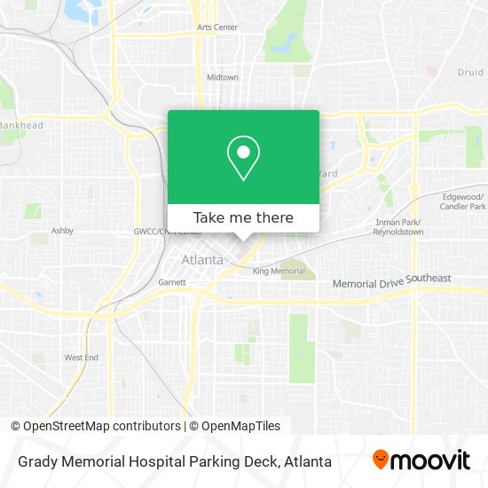 Mapa de Grady Memorial Hospital Parking Deck