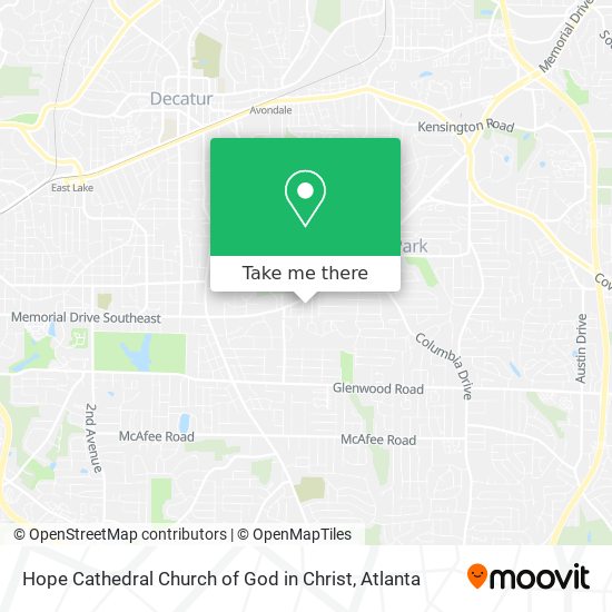 Mapa de Hope Cathedral Church of God in Christ