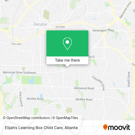 Elijah's Learning Box Child Care map