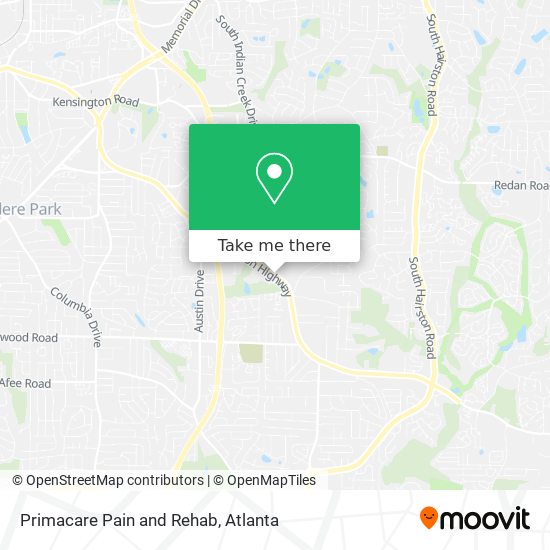 Primacare Pain and Rehab map