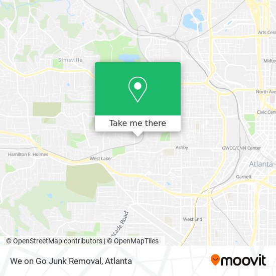 We on Go Junk Removal map