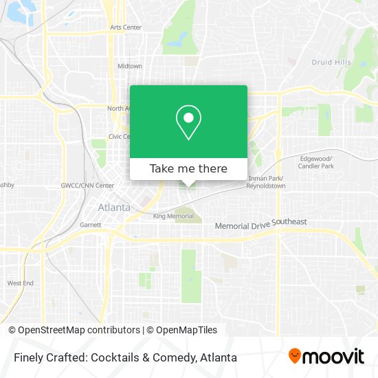 Finely Crafted: Cocktails & Comedy map