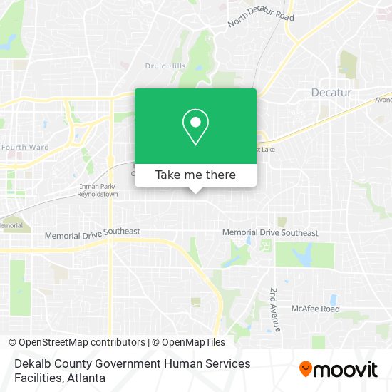 Dekalb County Government Human Services Facilities map
