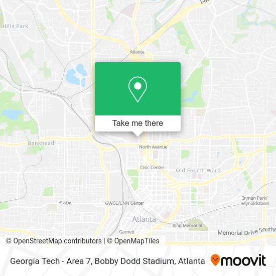 Georgia Tech - Area 7, Bobby Dodd Stadium map