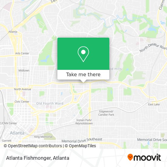 Mapa de Atlanta Fishmonger