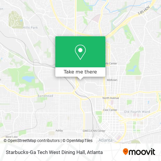 Starbucks-Ga Tech West Dining Hall map