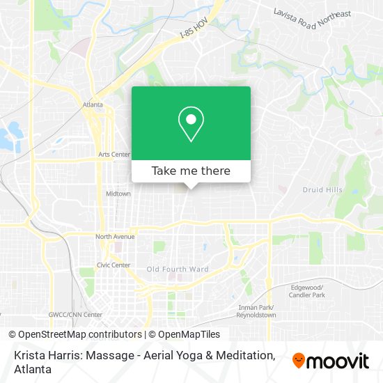 Krista Harris: Massage - Aerial Yoga & Meditation map