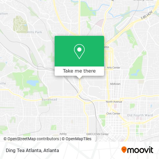 Mapa de Ding Tea Atlanta