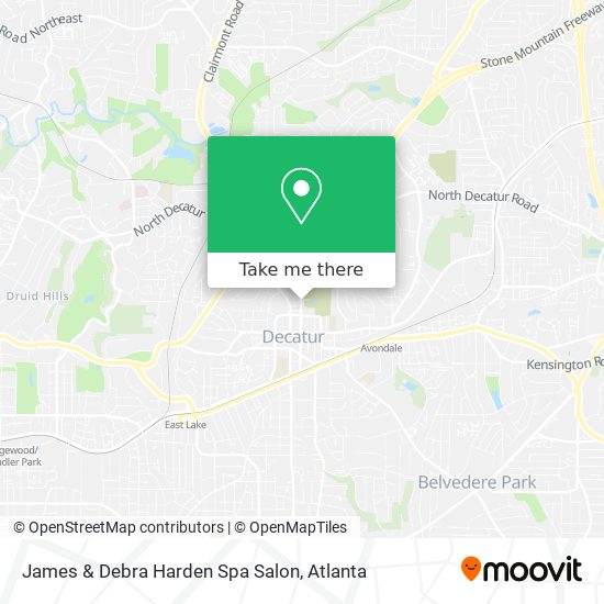 Mapa de James & Debra Harden Spa Salon
