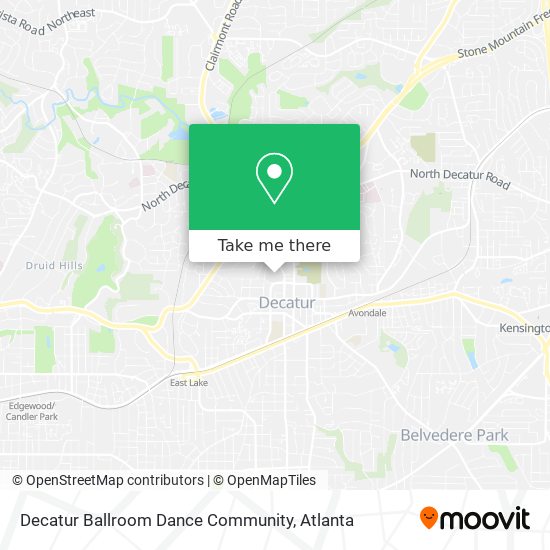 Mapa de Decatur Ballroom Dance Community