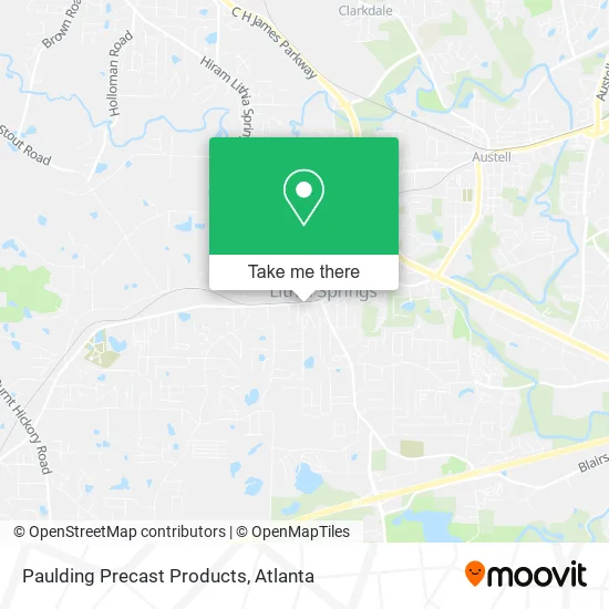Paulding Precast Products map