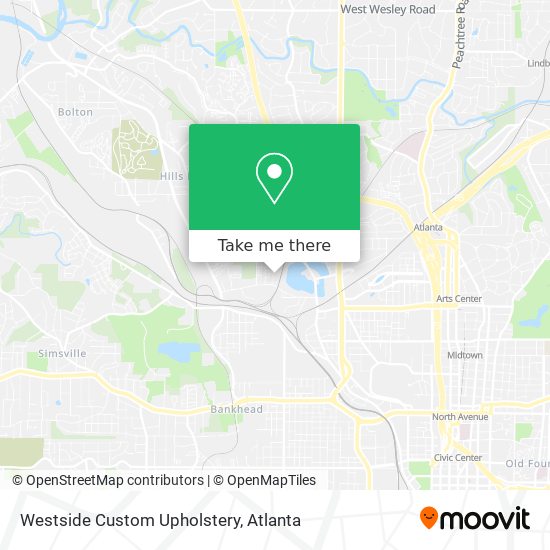 Westside Custom Upholstery map