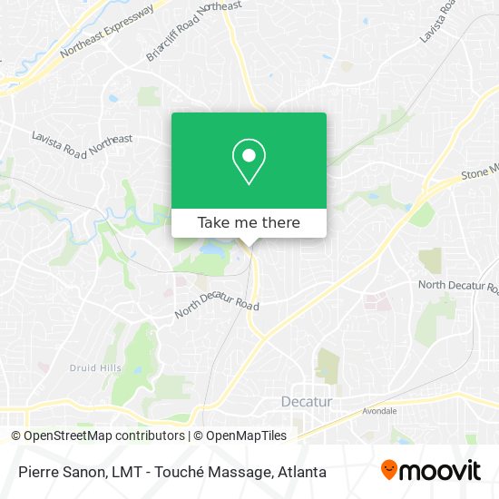 Pierre Sanon, LMT - Touché Massage map