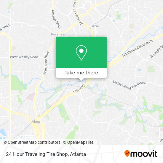 Mapa de 24 Hour Traveling Tire Shop