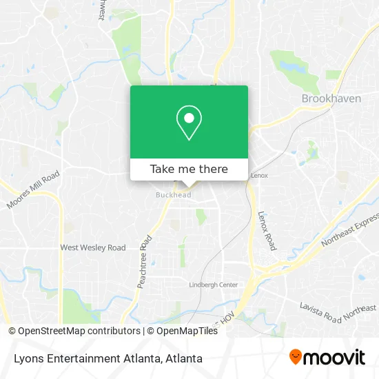 Mapa de Lyons Entertainment Atlanta