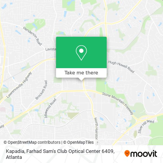 Mapa de Kapadia, Farhad Sam's Club Optical Center 6409