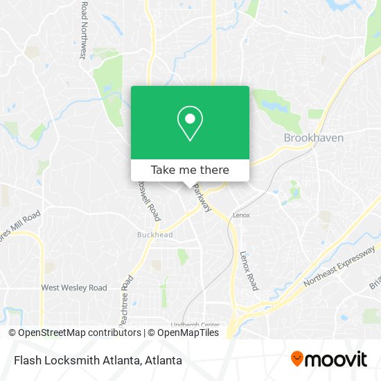 Mapa de Flash Locksmith Atlanta