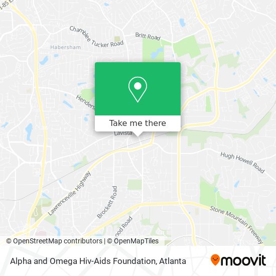 Alpha and Omega Hiv-Aids Foundation map
