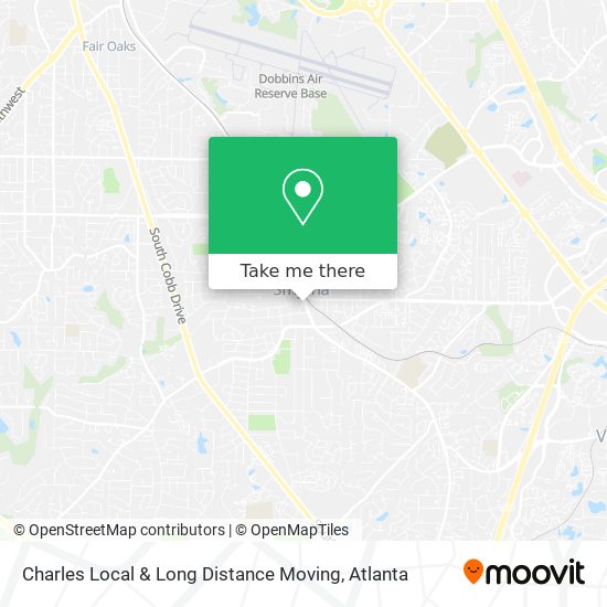 Charles Local & Long Distance Moving map
