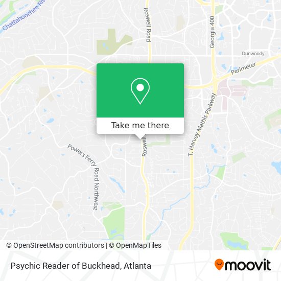 Psychic Reader of Buckhead map