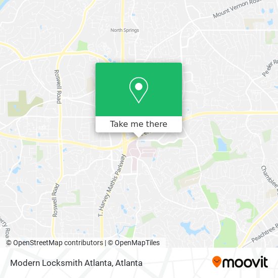 Modern Locksmith Atlanta map