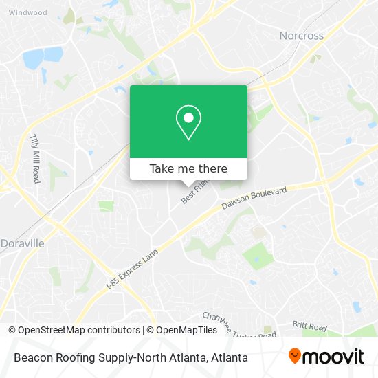 Beacon Roofing Supply-North Atlanta map