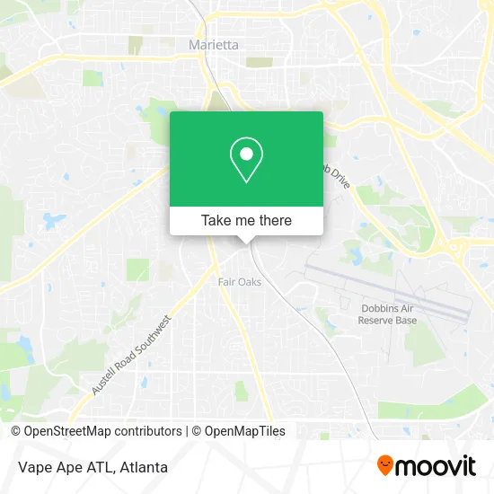 Vape Ape ATL map