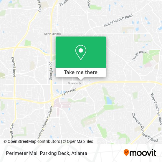 Perimeter Mall Parking Deck map