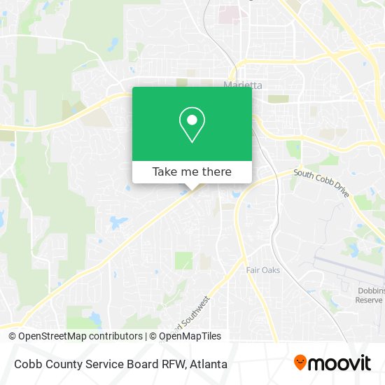 Mapa de Cobb County Service Board RFW