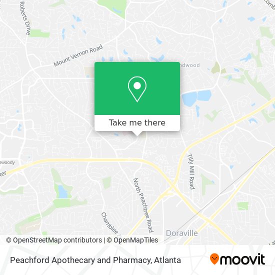 Peachford Apothecary and Pharmacy map