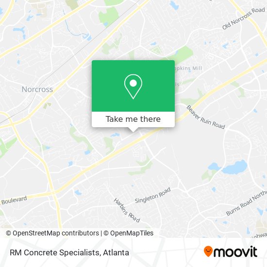 RM Concrete Specialists map