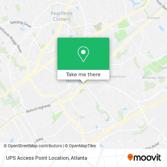 UPS Access Point Location map