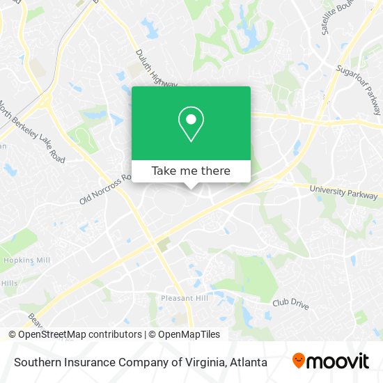 Mapa de Southern Insurance Company of Virginia
