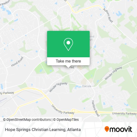 Hope Springs Christian Learning map