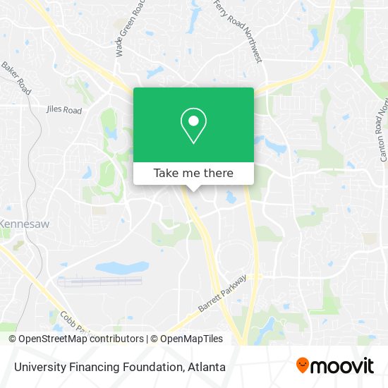 University Financing Foundation map