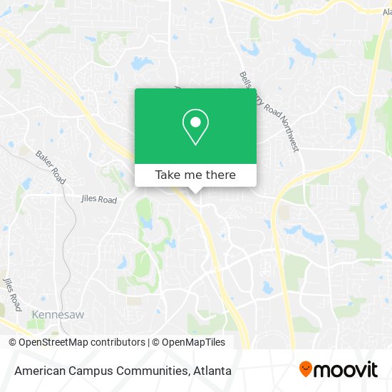 Mapa de American Campus Communities