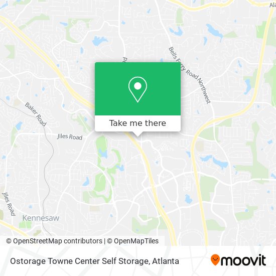 Mapa de Ostorage Towne Center Self Storage