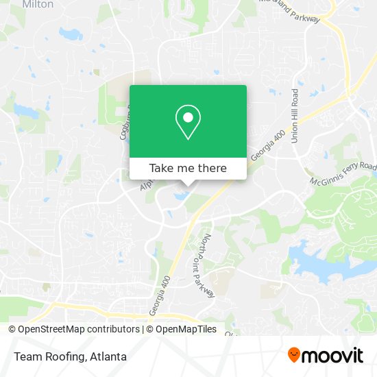 Team Roofing map