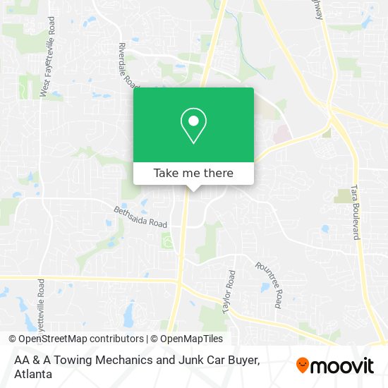 AA & A Towing Mechanics and Junk Car Buyer map