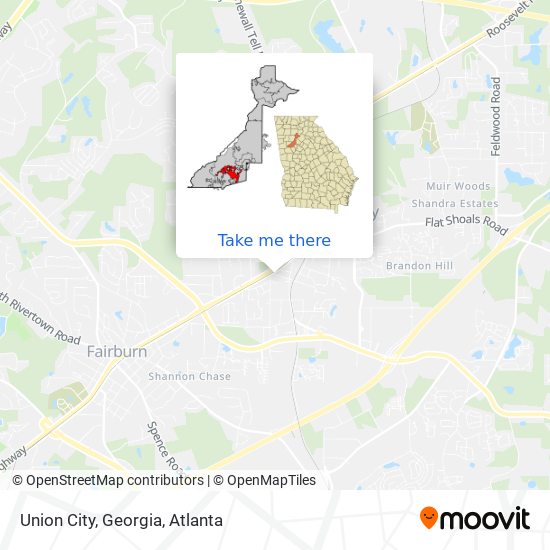 Mapa de Union City, Georgia