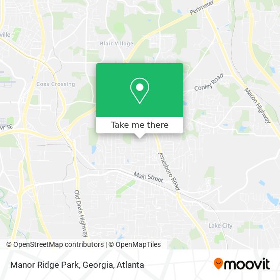 Manor Ridge Park, Georgia map