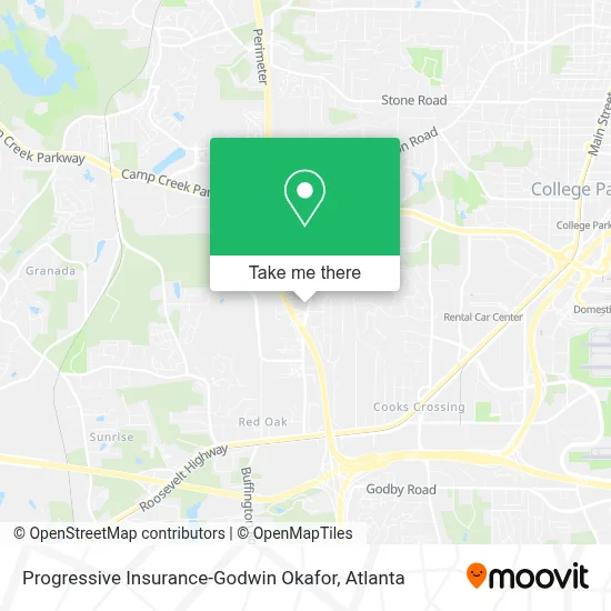 Progressive Insurance-Godwin Okafor map