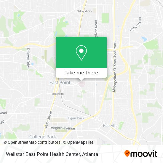 Wellstar East Point Health Center map