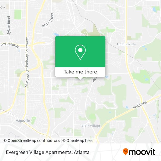 Mapa de Evergreen Village Apartments