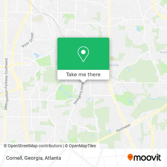 Cornell, Georgia map