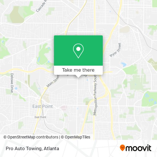 Pro Auto Towing map