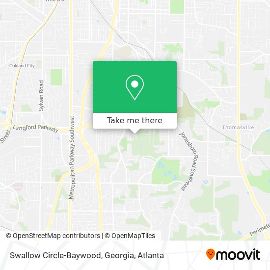 Swallow Circle-Baywood, Georgia map