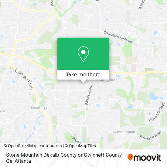 Mapa de Stone Mountain Dekalb County or Gwinnett County Ga