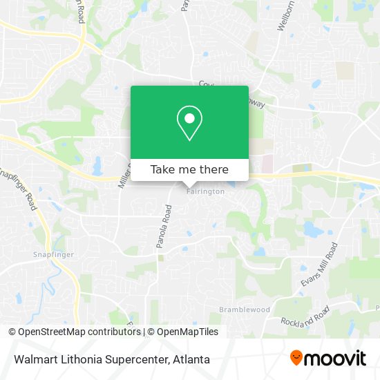 Walmart Lithonia Supercenter map