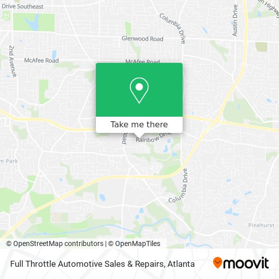 Full Throttle Automotive Sales & Repairs map